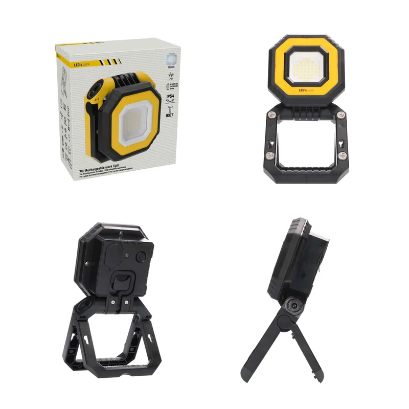Akku LED-Arbeitsstrahler Kompakt 7W kaltweiss 3-10h Laufzeit - LED's Work