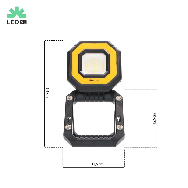 Akku LED-Arbeitsstrahler Kompakt 7W kaltweiss 3-10h Laufzeit - LED's Work