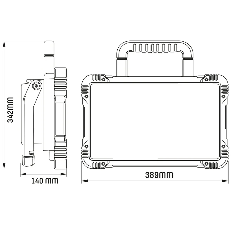 LED-Baustrahler für 18V Werkzeugakkus 40W kaltweiß IK08 IP54 - LED's Work
