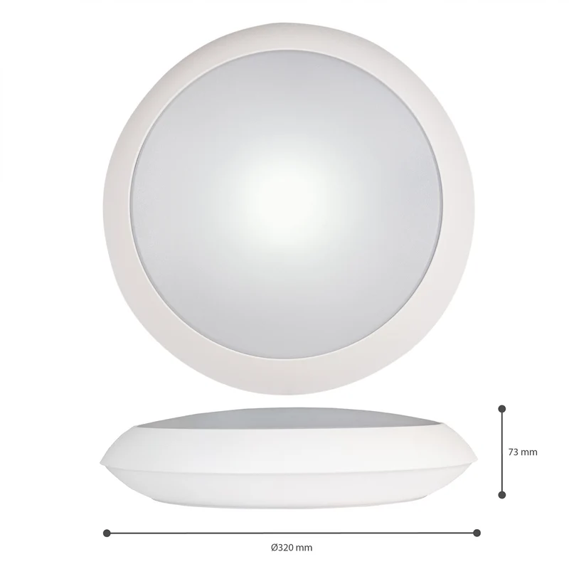 LED-Deckenleuchte 15 Watt IP66 IK10 Lichtfarbe und Leistung einstellbar - LED's Light Pro