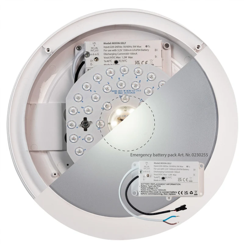 LED-Deckenleuchte 15 Watt IP66 IK10 Lichtfarbe und Leistung einstellbar - LED's Light Pro