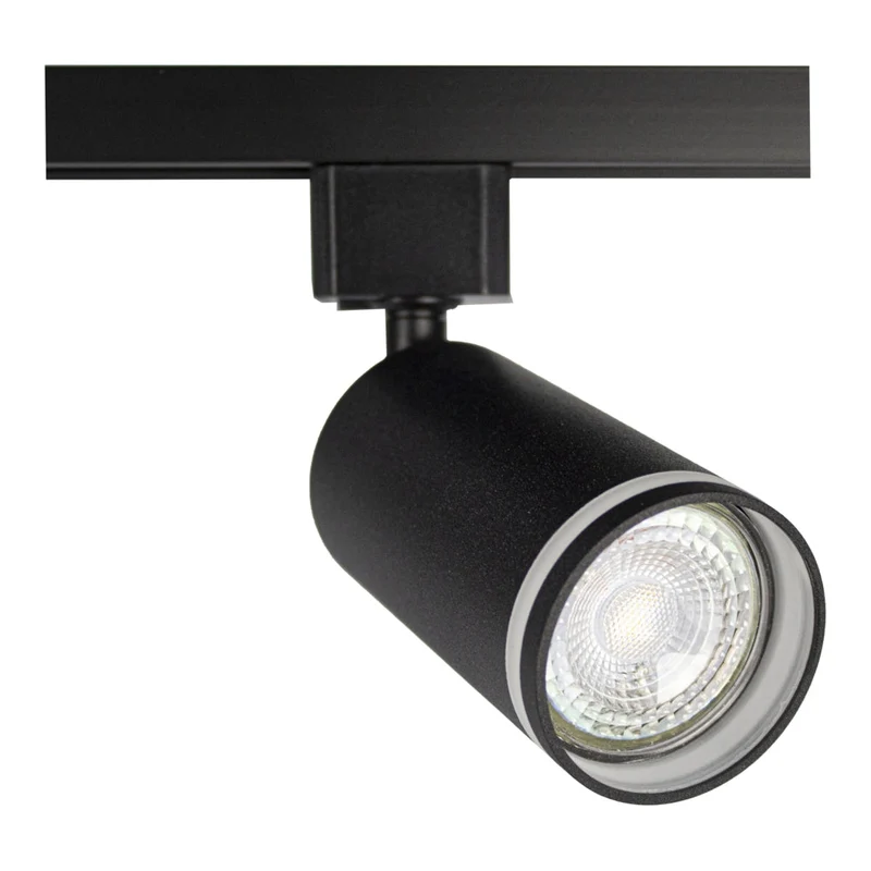 LED 1-Phasen-Schienenstrahler | Schwarz | GU10-Fassung | Dimmbar