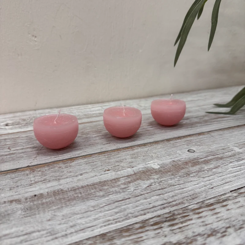 Countryfield Schwimmkerze Bollie rosa 5 cm 3er Set Deko