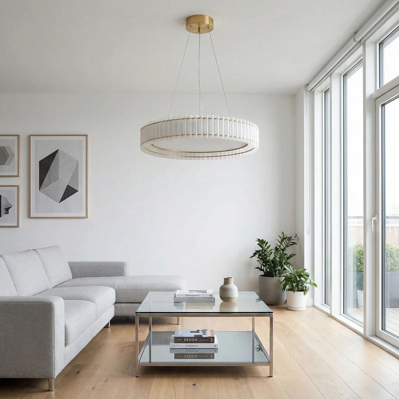 Harmonische Hängeleuchte mit purem, grafischem Stil – Iséora