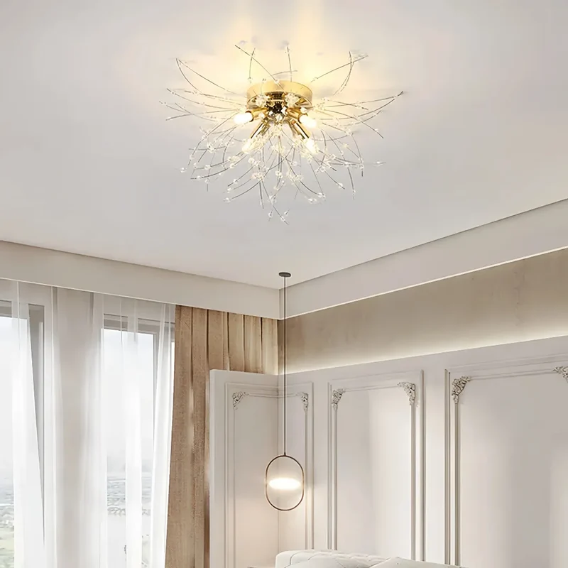 Sputnik Deckenleuchte aus Kristall modern für Schlafzimmer