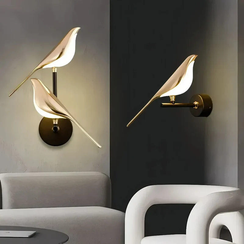 Vogel Wandleuchte im modernen Design für Schlafzimmer