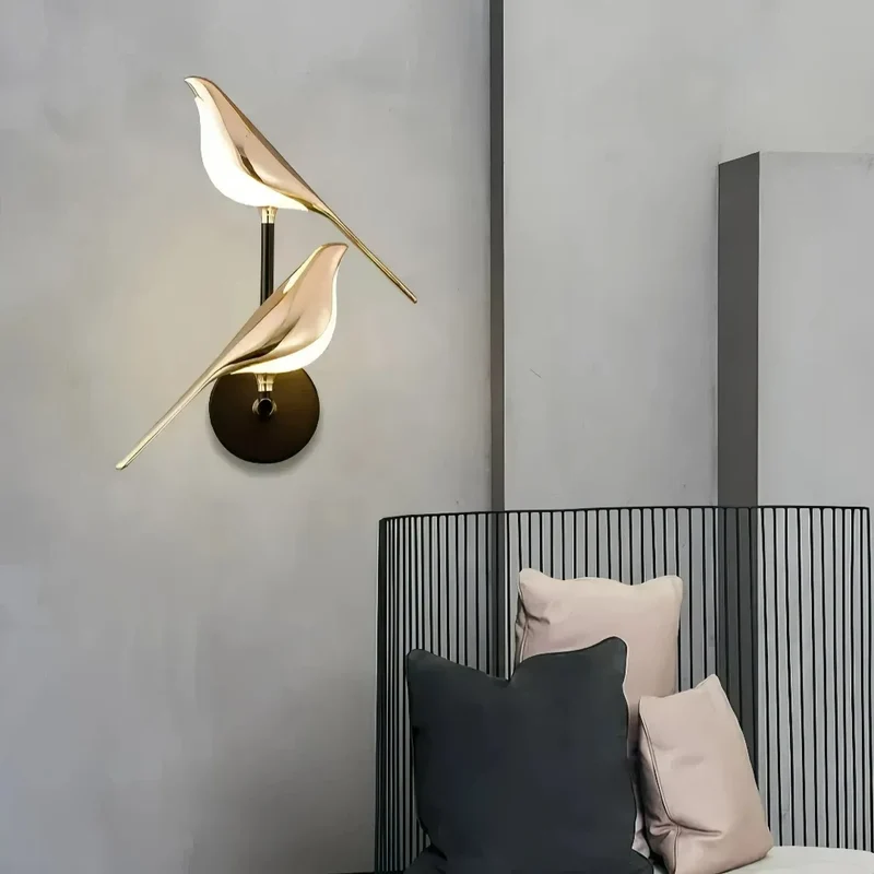 Vogel Wandleuchte im modernen Design für Schlafzimmer