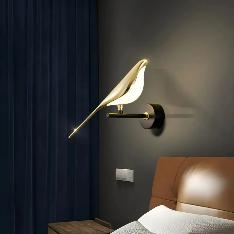 Vogel Wandleuchte im modernen Design für Schlafzimmer