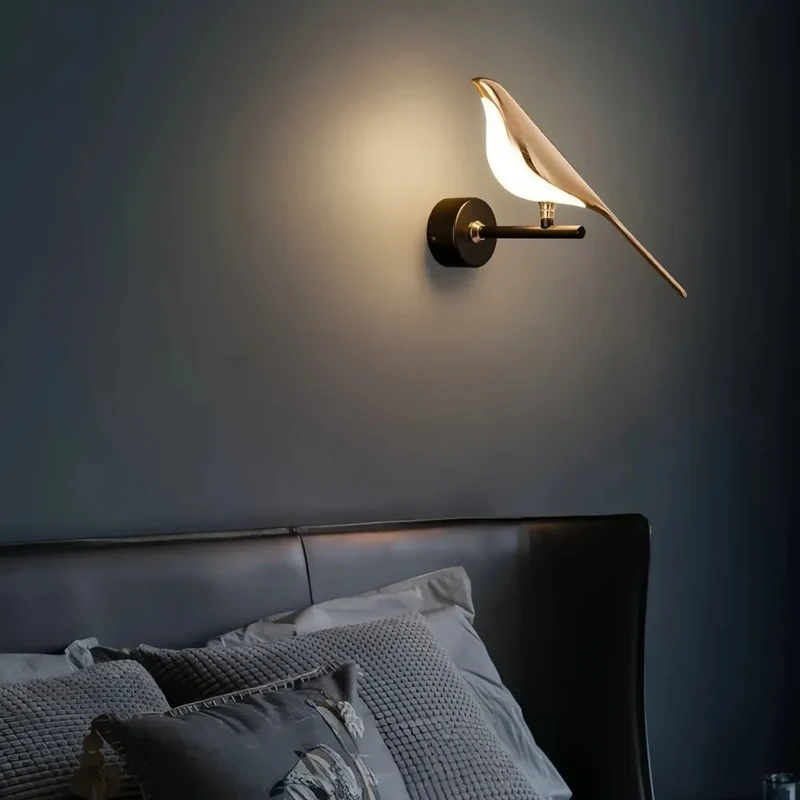 Vogel Wandleuchte im modernen Design für Schlafzimmer
