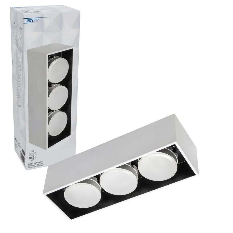 Deckenleuchte weiß 3x GX53 bis 12W - LED's Light