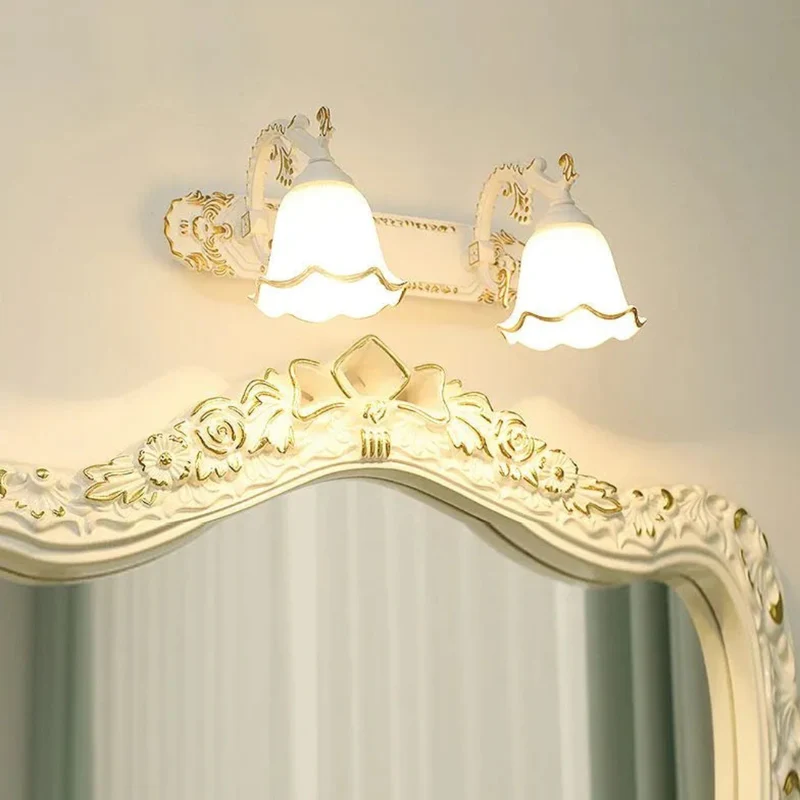 Retro Wandleuchte fürs Bad verstellbar, IP44, Blumen Design
