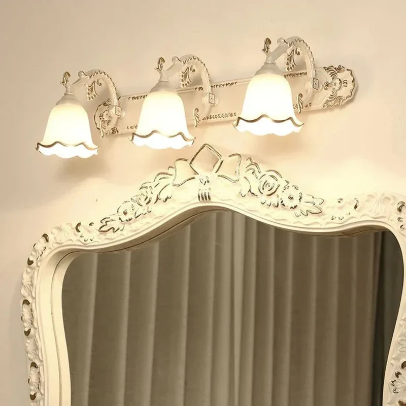 Retro Wandleuchte fürs Bad verstellbar, IP44, Blumen Design