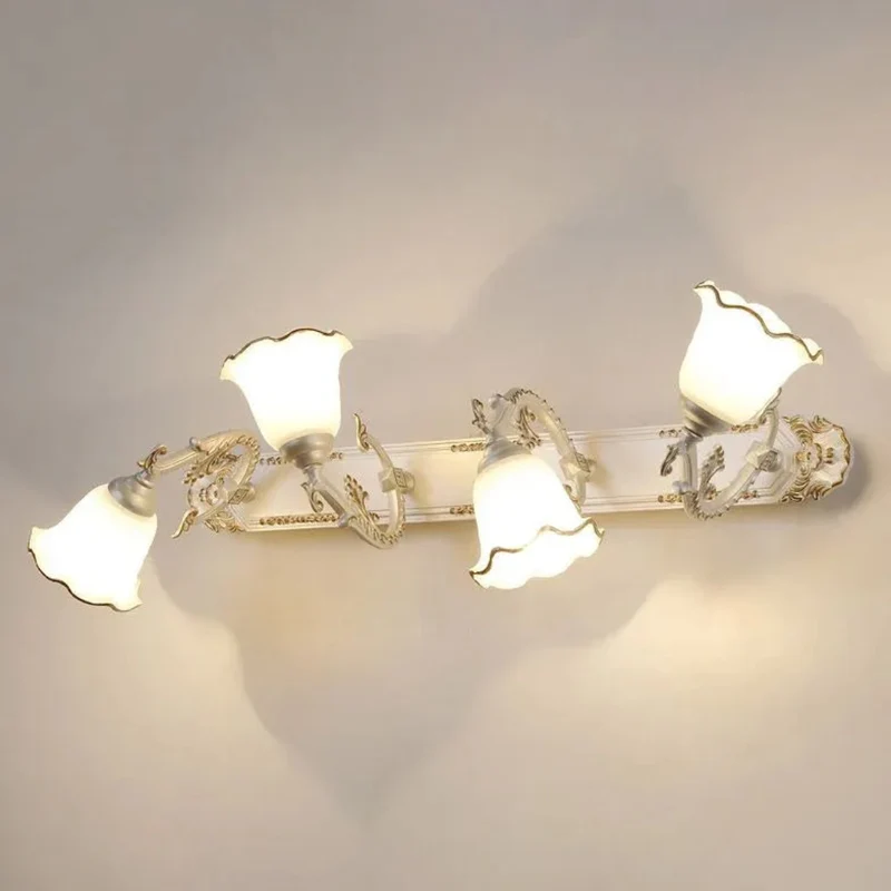 Retro Wandleuchte fürs Bad verstellbar, IP44, Blumen Design