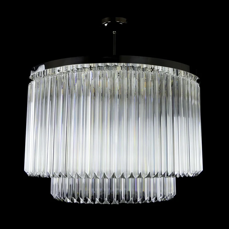 Casa Padrino Luxus Kristall Kronleuchter Silber Ø 80 x H. 55 cm - Prunkvolle Messing Kronleuchter mit böhmischem Kristallglas - Barock Möbel - Edel & Prunkvoll