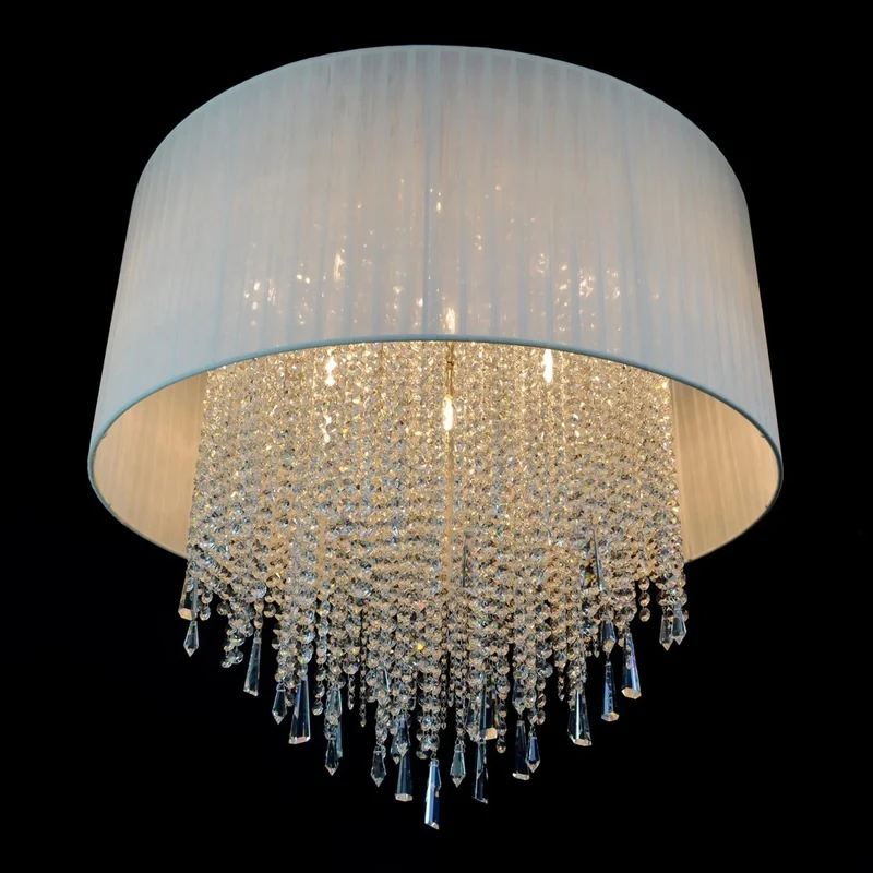 Casa Padrino Luxus Kristall Kronleuchter Silber Ø 70 x H. 55 cm - Prunkvolle Messing Kronleuchter mit böhmischem Kristallglas - Barock Möbel - Edel & Prunkvoll