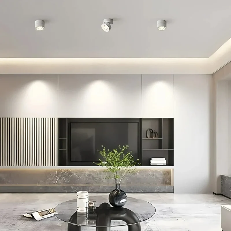Moderner runder LED-Deckenstrahler verstellbar ideal für Wohnzimmer