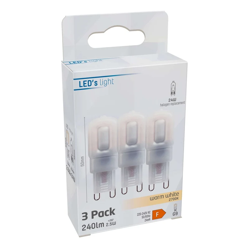 LED Kapsel G9 2.5W warmweiß Frosted 3-Pack - LED's Light