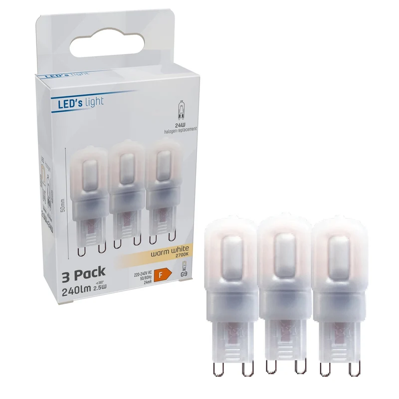 LED Kapsel G9 2.5W warmweiß Frosted 3-Pack - LED's Light