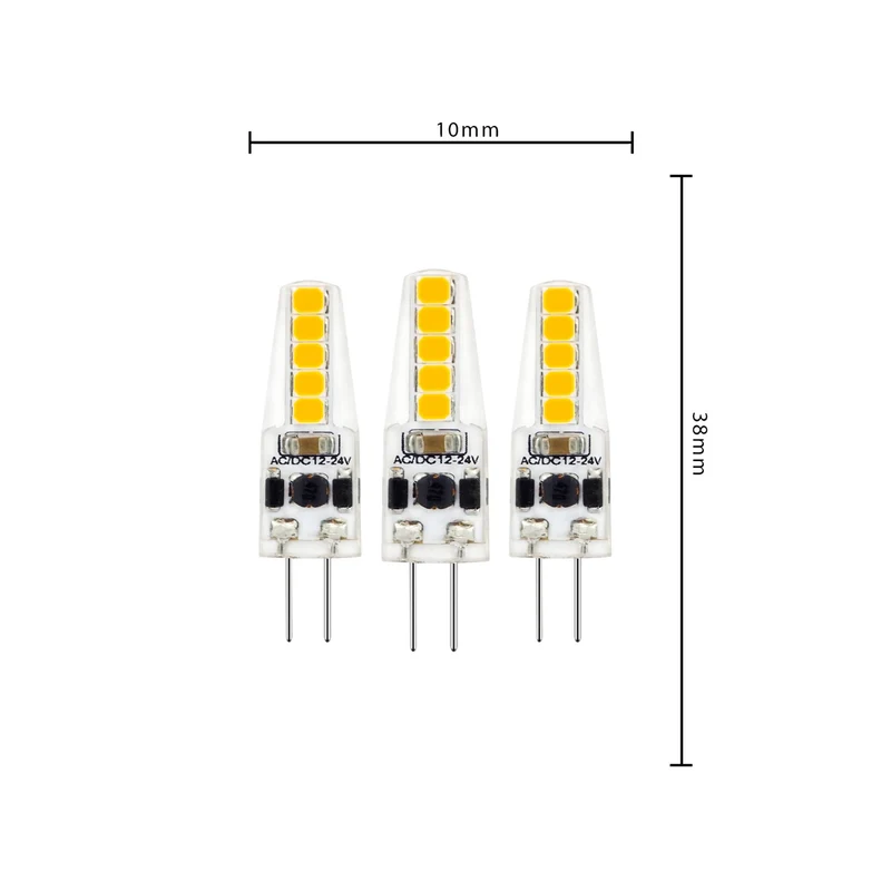 LED Kapsel G4 1,9W warmweiß Klar 12V dimmbar 3-Pack - LED's Light
