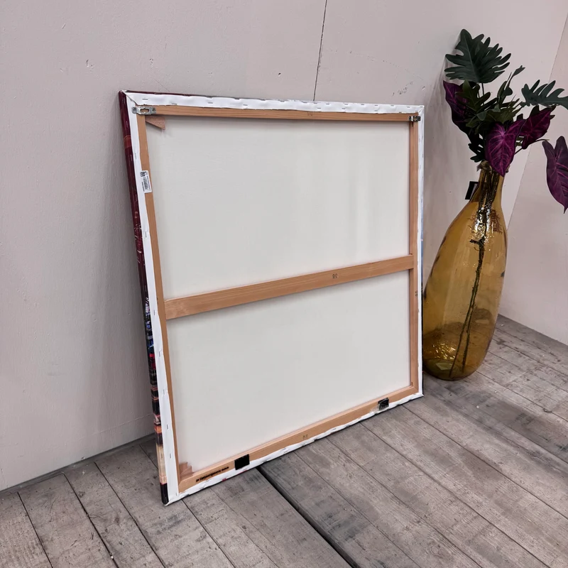 Wandbild 90x90 - Frankfurter Hauptbahnhof - Fotodruck auf Leinwand Gebraucht