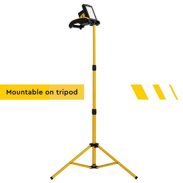LED Akku Baustrahler 18V kompatibel mit Makita, Bosch, DeWalt, Milwaukee, Metabo – 2900lm Arbeitsleuchte IP54 & IK08 – Baustellenlampe inkl. 4 Marken-Adapter - LED's Work