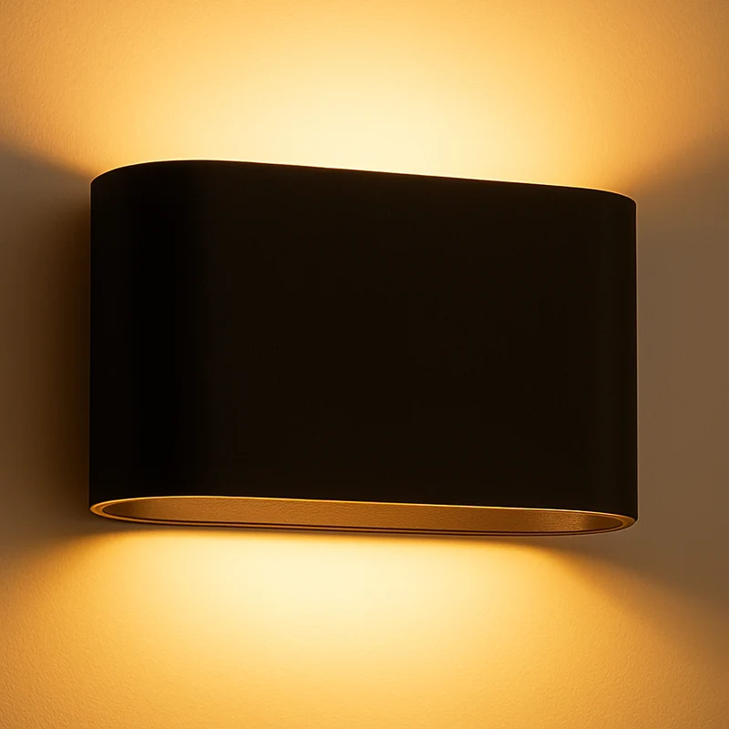 LED Wandleuchte Oval schwarz Tobias | Rund | G9-Fassung