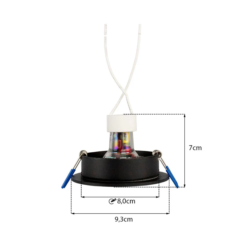 LED-Spot-Leuchte | Neigbar | Ø80mm | Rund | Schwarz