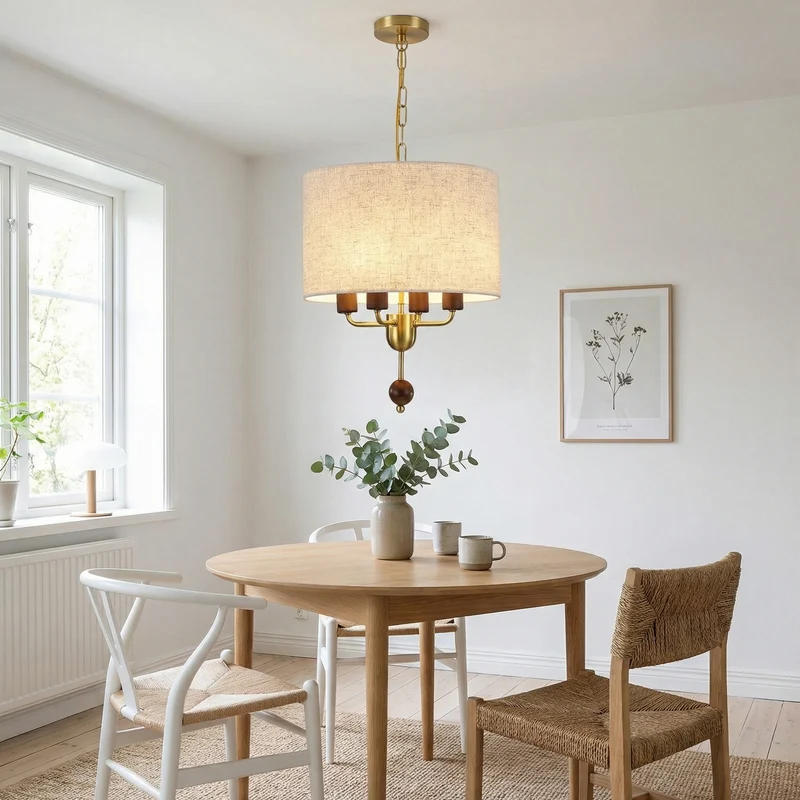 Pendelleuchte mit Stoffschirm – Celestia
