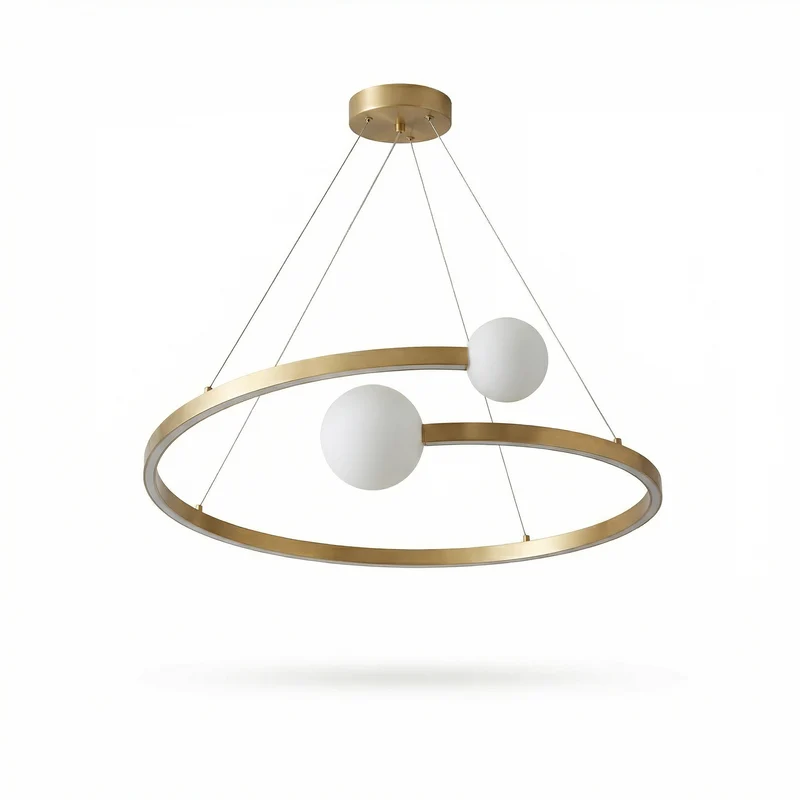 Goldene Design-Deckenleuchte mit minimalistischem und zeitgenössischem Luxus – Zenya