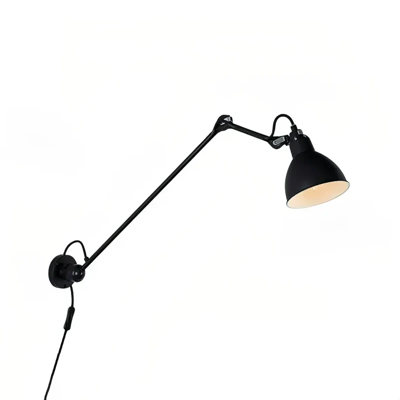 Moderne LED Wandleuchte in Schwarz mit flexiblem Schwenkarm