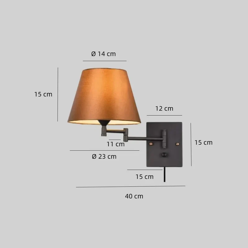 Moderne LED Wandleuchte fürs Schlafzimmer dimmbar und verstellbar