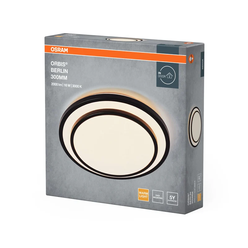 OSRAM ORBIS BERLIN Deckenleuchte, schwarz, 16W, 2000lm