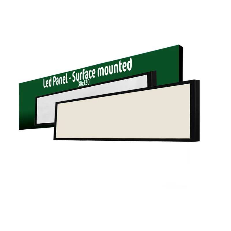 Aufbau-LED-Panel 30x120cm | 60W | Schwarz | 4500K – Naturweiß