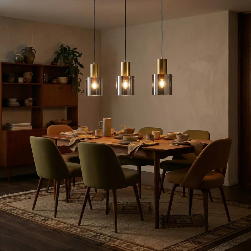 Chic und subtile Hängeleuchte für moderne Innenräume – Glacia