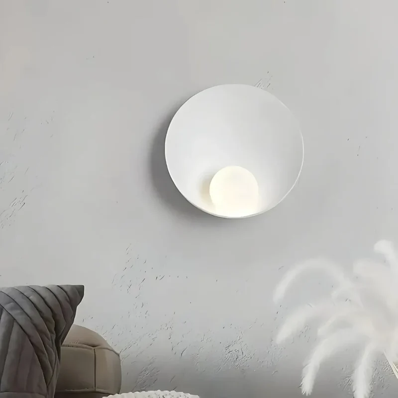 Runde Design-Wandleuchte im japanischen Stil für das Schlafzimmer
