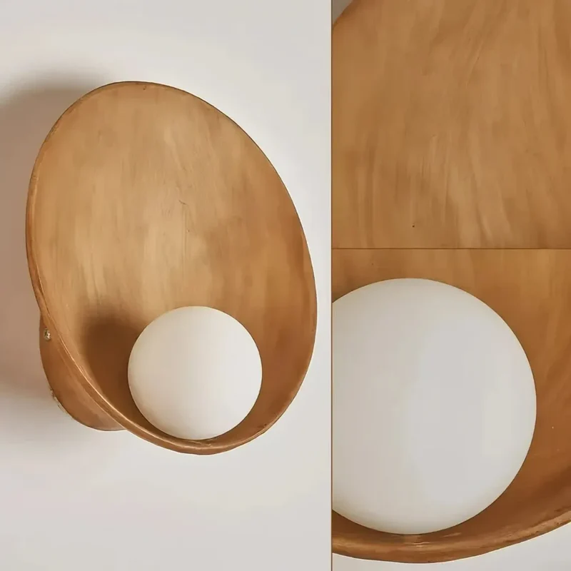 Runde Design-Wandleuchte im japanischen Stil für das Schlafzimmer