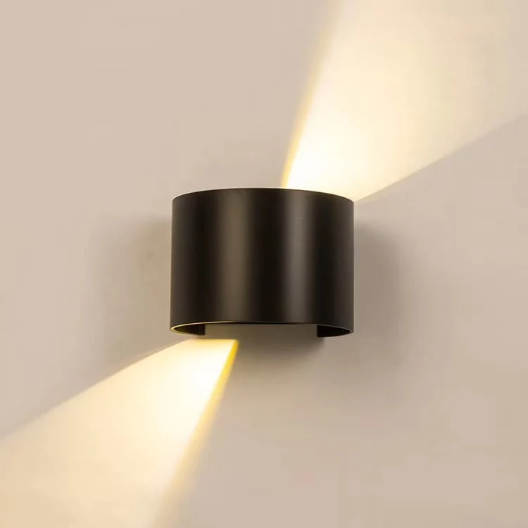 LED-Wandleuchte | Rund | Schwarz | 6 Watt | 3000K (Warmweiß)