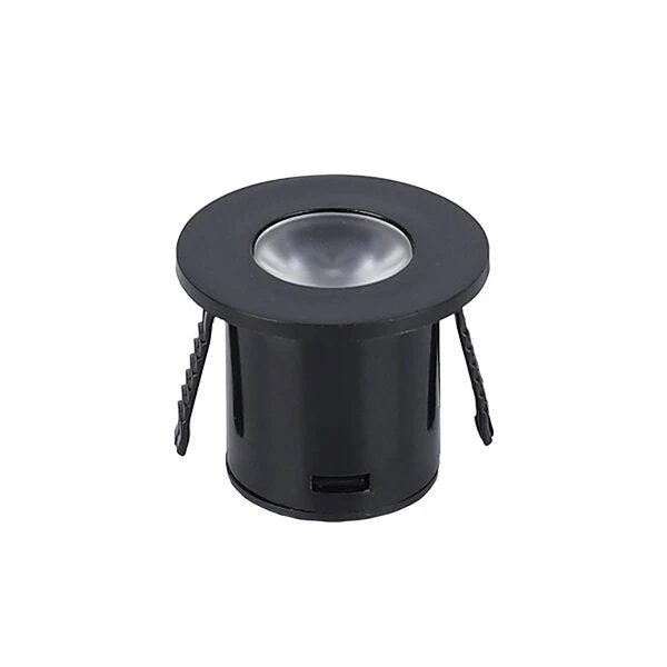LED Mini Einbaustrahler | Ø35mm | 1W | IP20 | Nicht dimmbar | Schwarz | 3000K warmweiß