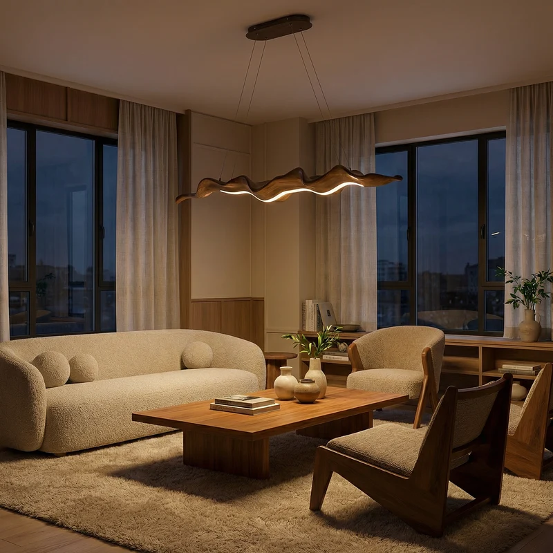 Moderne und elegante Hängeleuchte aus Schmiedeeisen – Calypso