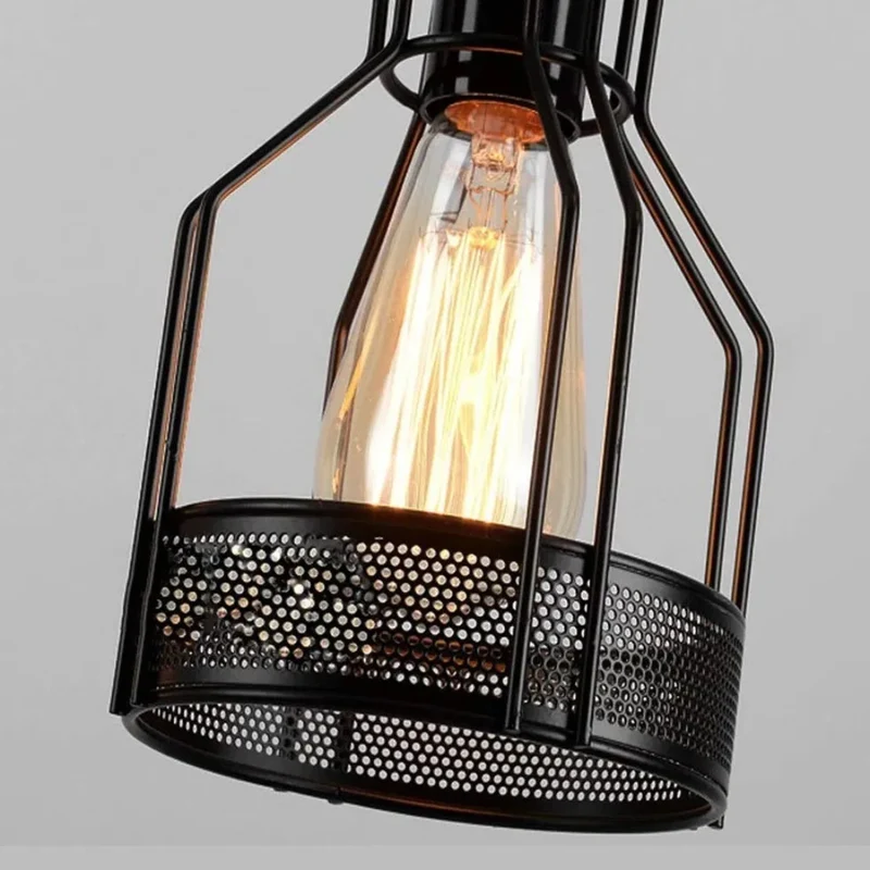 Pendelleuchte Holz Seil Industrial für Esszimmer