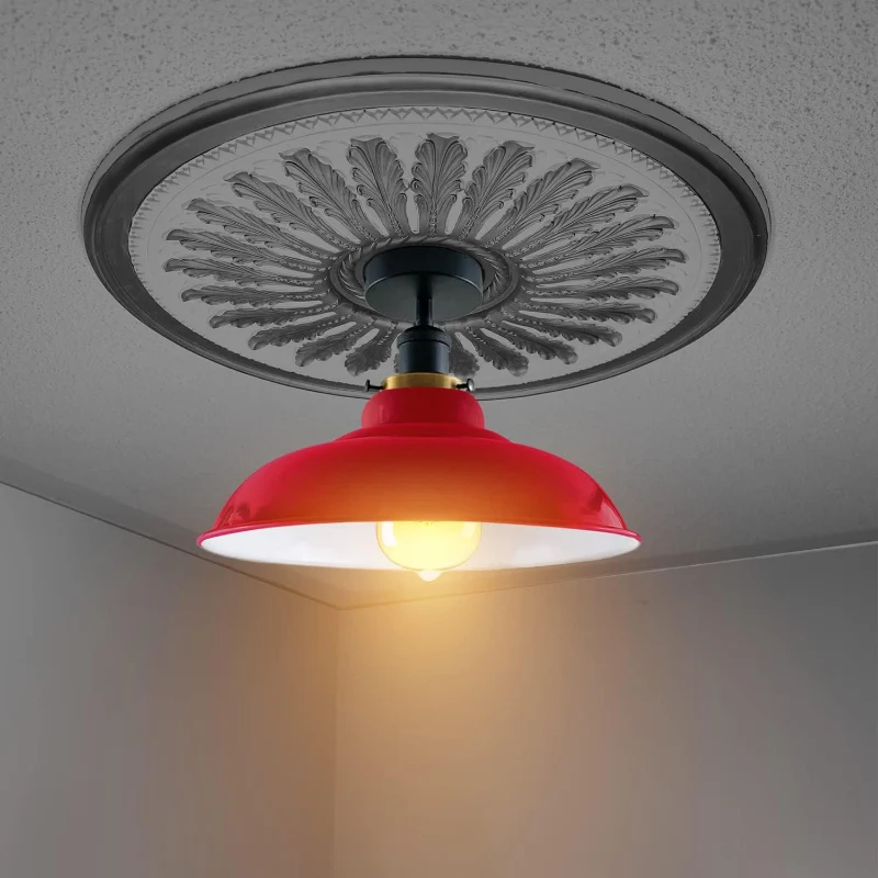 Vintage Deckenleuchte | Metall E27 Deckenlampe | Ø 32cm ~2989