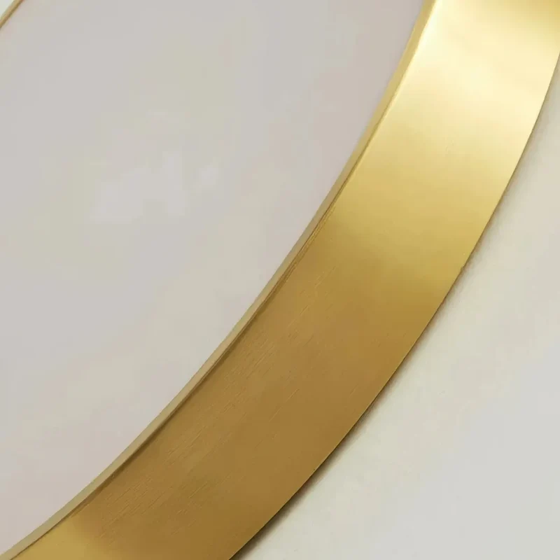 Moderne runde LED-Deckenleuchte aus Kupfer in Gold – dimmbar