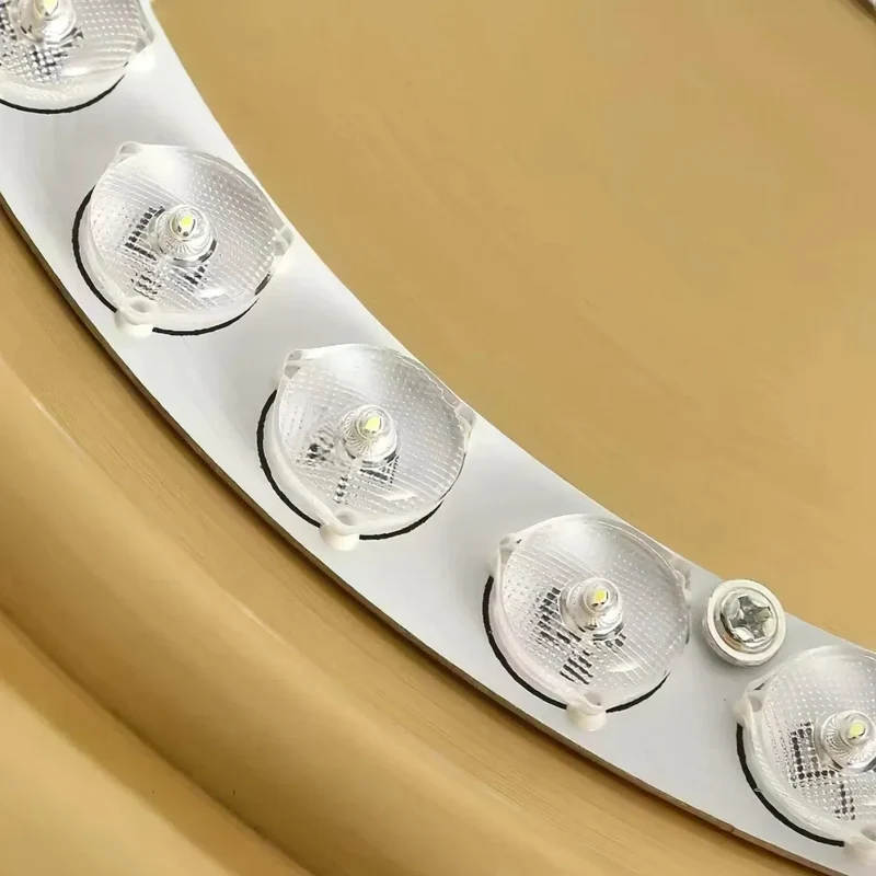 Moderne runde LED-Deckenleuchte aus Kupfer in Gold – dimmbar