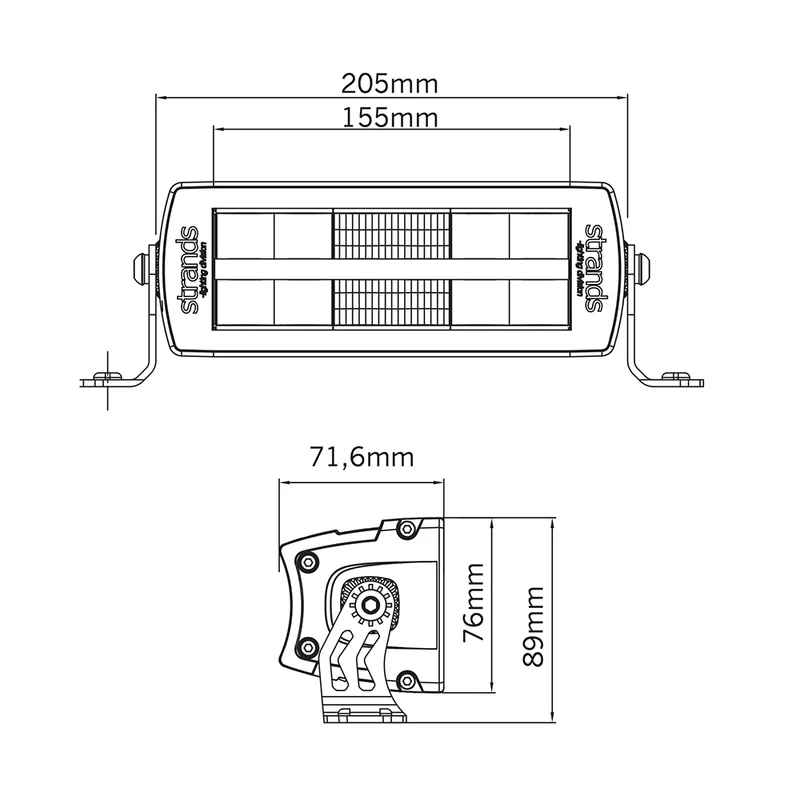Strands Outlaw UDX LED-Lichtleiste / 8"