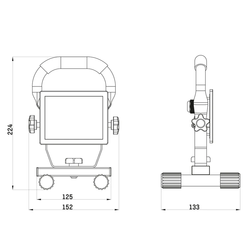 LED-Arbeitsstrahler 10W neutralweiß IP54 1,5 m Zuleitung - LED's Work
