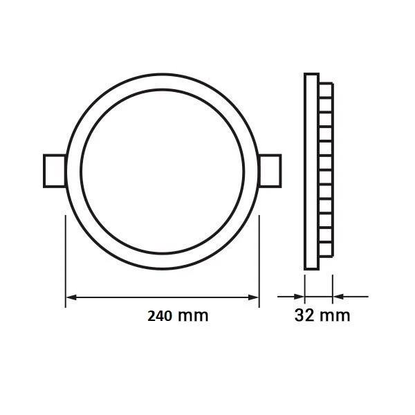 LED-Einbaustrahler rund | DIMMBAR | 24W | Ø225mm | CCT – 3 Lichtfarben