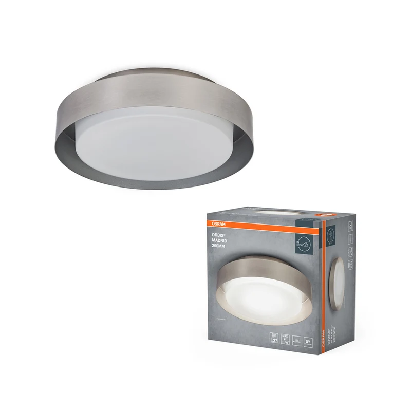 OSRAM ORBIS MADRID Deckenleuchte 290mm, Nickel, E27