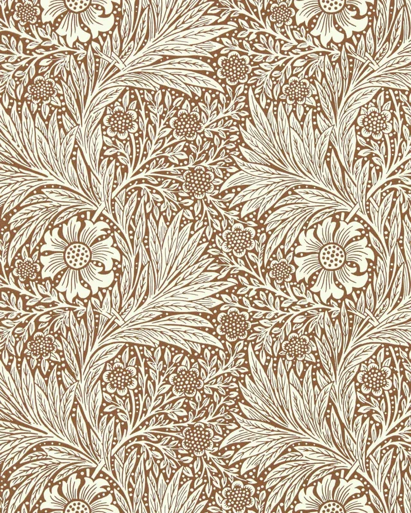 William Morris & Co. Tapet - Marigold Chocolate/Cream