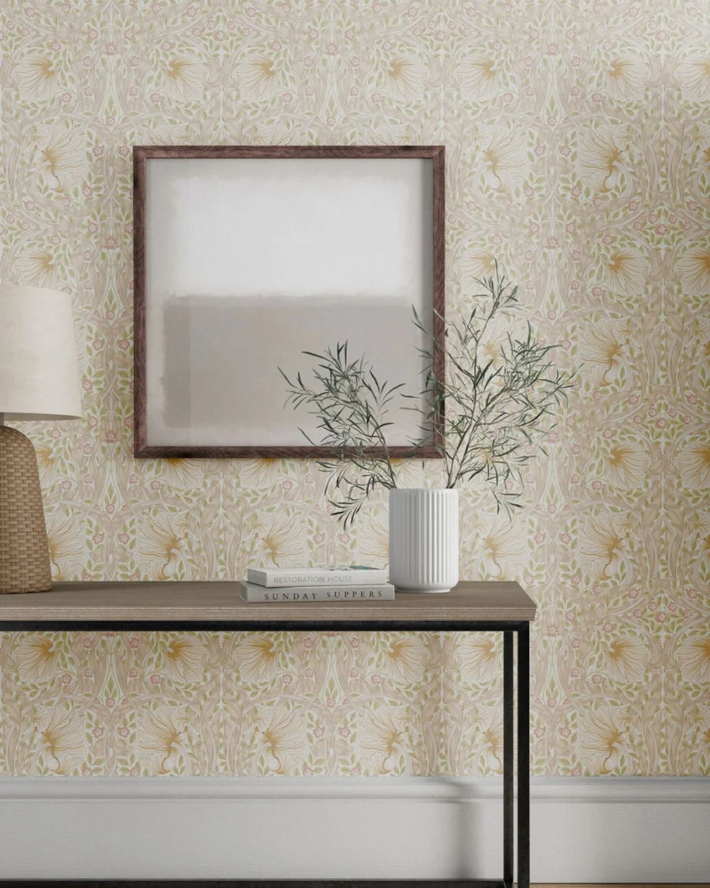 William Morris & Co. Tapet - Pimpernel Cochineal Pink
