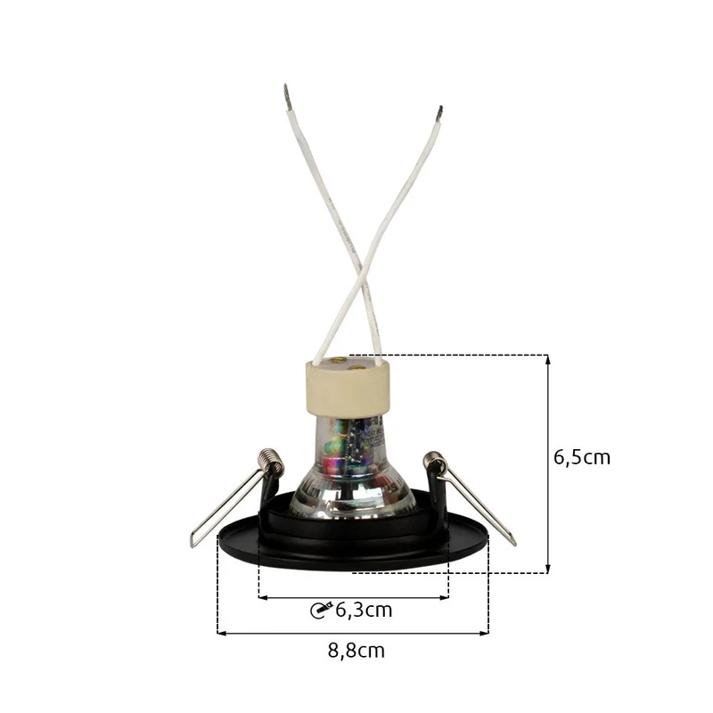 LED-Spot-Leuchte | Neigbar | Ø63mm | Rund | Schwarz